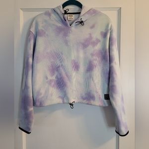 PINK Victoria's Secret Tie Dye Cropped Pullover Hoodie Sweatshirt